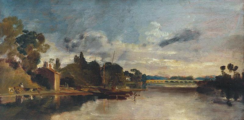 Joseph Mallord William Turner The Thames near Walton Bridges oil painting picture